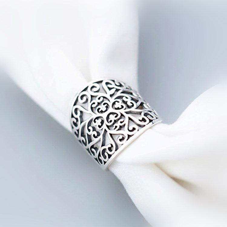 Women's Simple Ethnic Style Hollow Pattern Ring