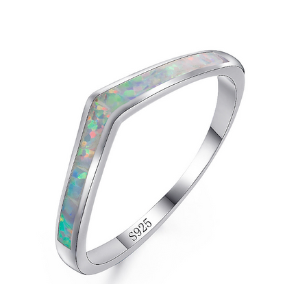 925 Sterling Silver Mystic Ocean Opal Ring