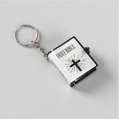 Mini HOLY Bible Christian Jesus Cross Key Chain