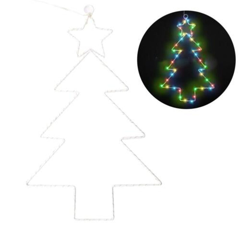 Wrought Iron Christmas Tree Shaped LED