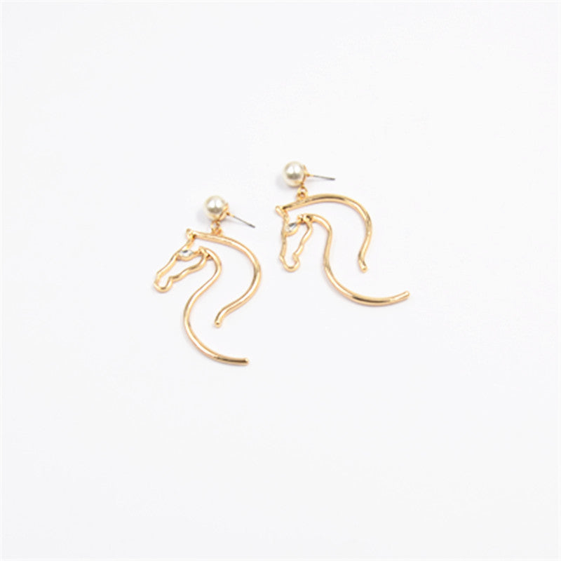 Fashion Horse Head Earrings for Women