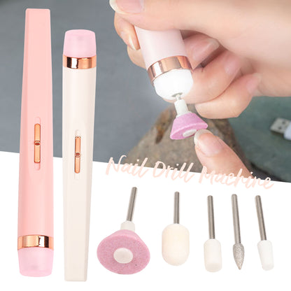 Manicure Pedicure Electric Nail Drill Polisher With LED