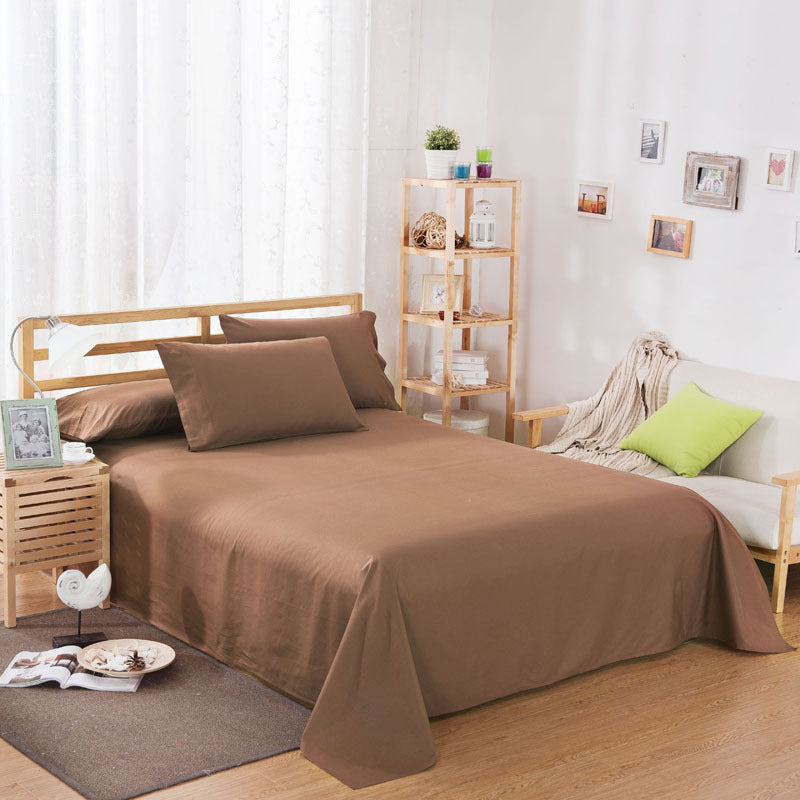 Pure Color Polyester Cotton Bed Sheets