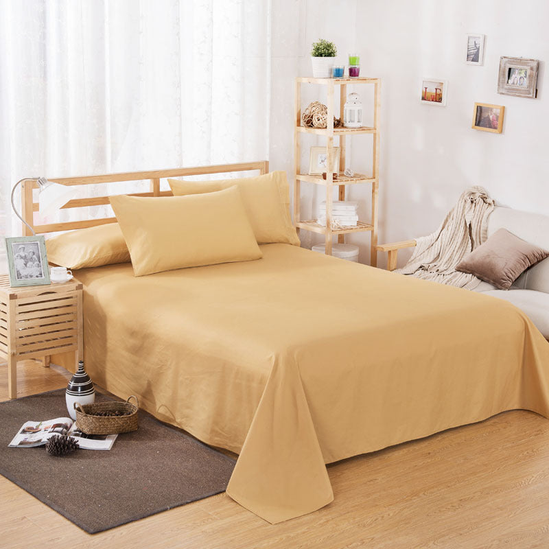 Pure Color Polyester Cotton Bed Sheets