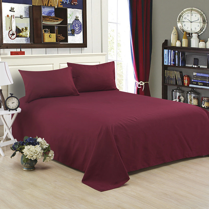 Pure Color Polyester Cotton Bed Sheets