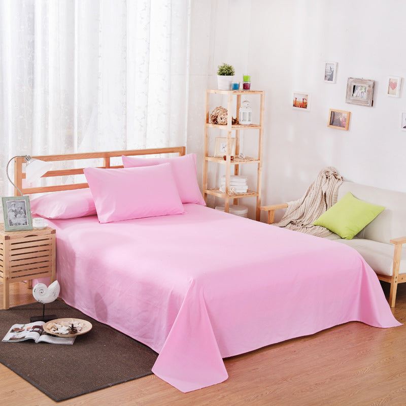 Pure Color Polyester Cotton Bed Sheets