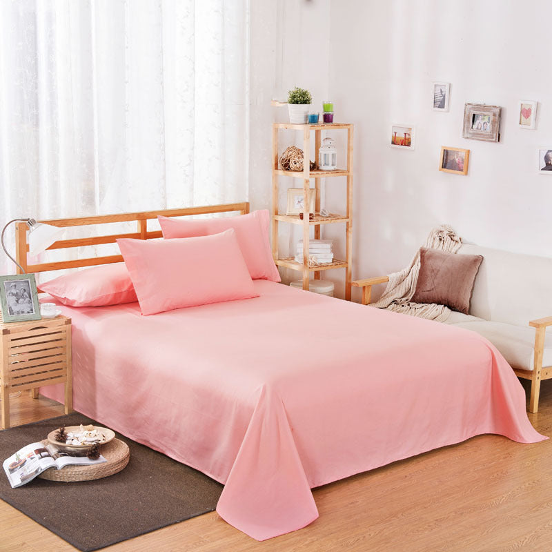 Pure Color Polyester Cotton Bed Sheets