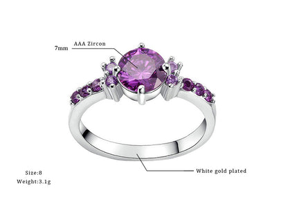 New CiNily Violet Filled Purple Lilac Ring