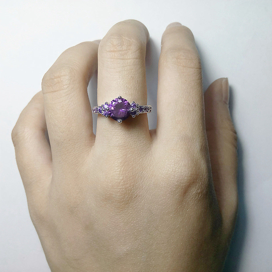 New CiNily Violet Filled Purple Lilac Ring