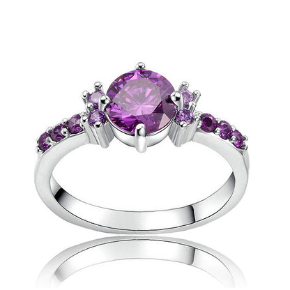 New CiNily Violet Filled Purple Lilac Ring