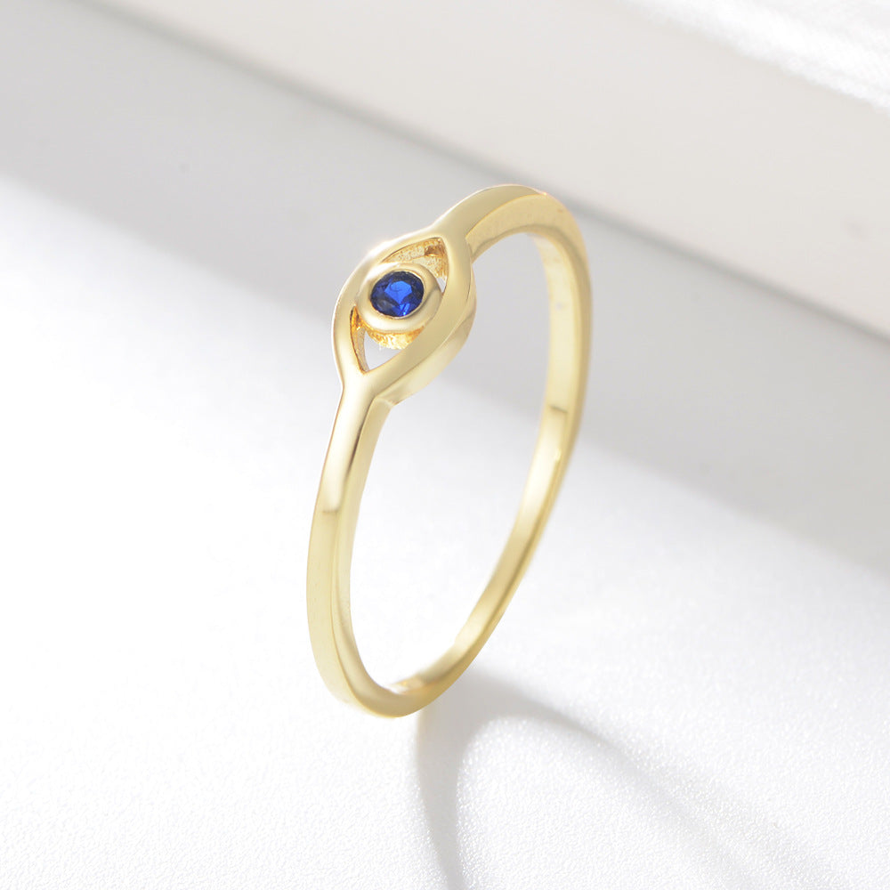 Stylish 18K Gold Plated Evil Eye Exquisite Ring