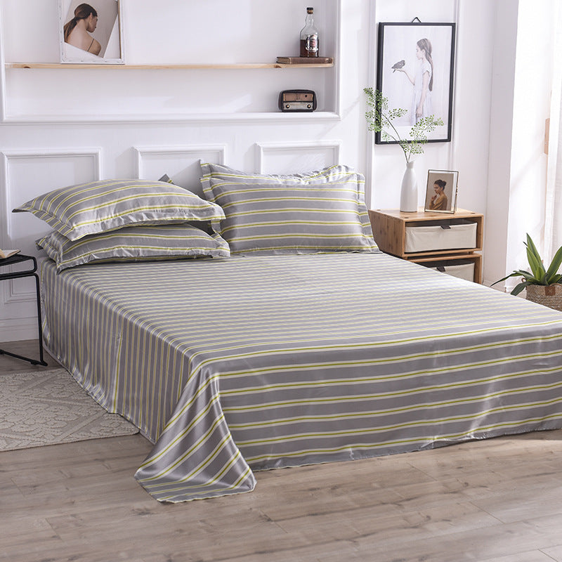 Summer Ice Silk Printing Single Bed Sheet