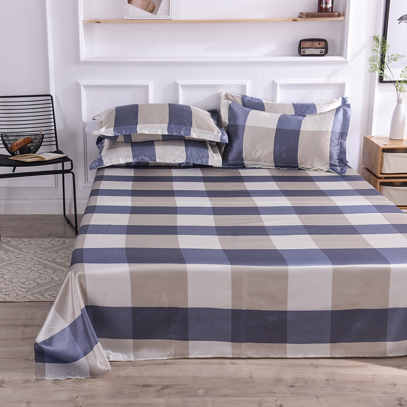 Summer Ice Silk Printing Single Bed Sheet