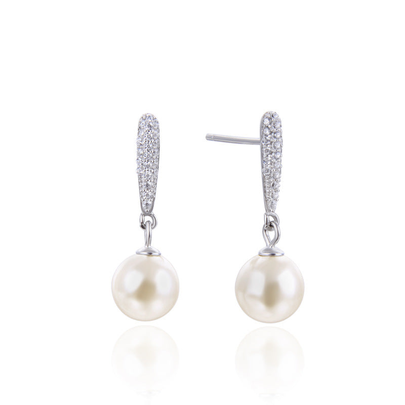 Ladies Korean Temperament Pearl Earrings