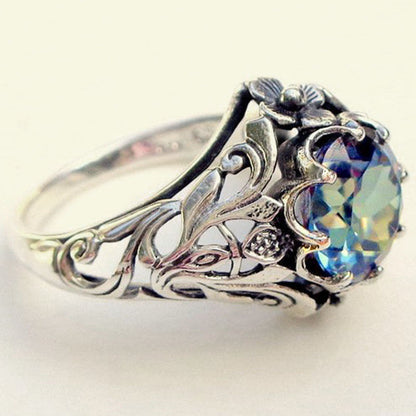 Luxury Blue Crystal Rings for Women