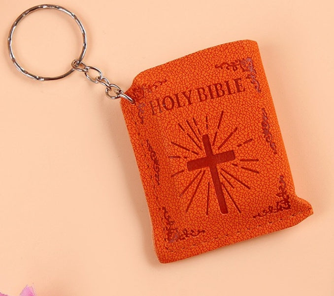 Mini HOLY Bible Christian Jesus Cross Key Chain