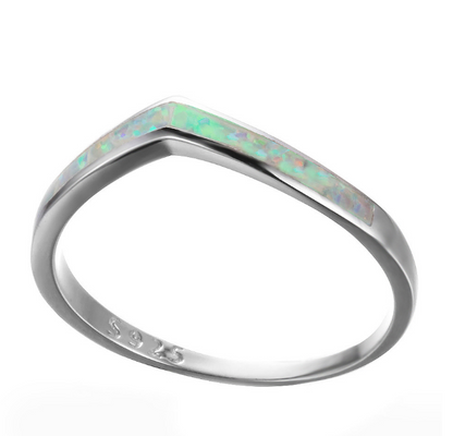 925 Sterling Silver Mystic Ocean Opal Ring