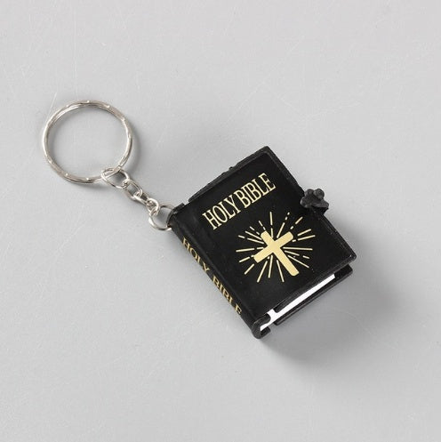 Mini HOLY Bible Christian Jesus Cross Key Chain