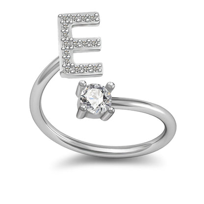 Customized 26 English Letter Rings for Women