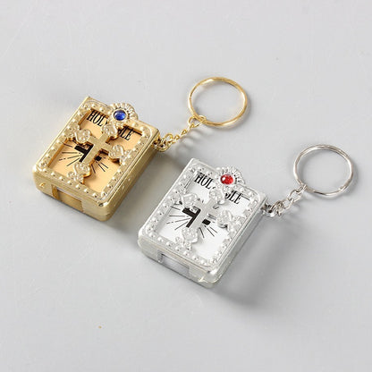 Mini HOLY Bible Christian Jesus Cross Key Chain