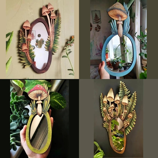 Mushroom Forest Mirror Home Decor