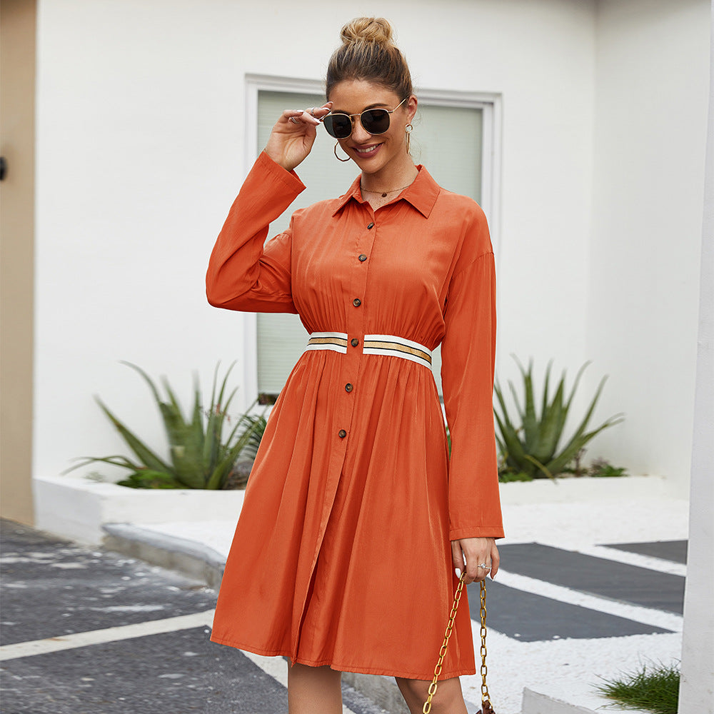 A-Line POLO Collar Skirt for Women