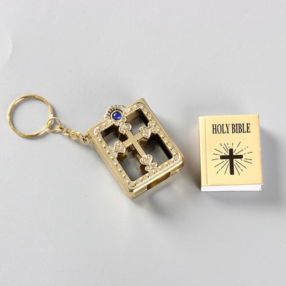 Mini HOLY Bible Christian Jesus Cross Key Chain