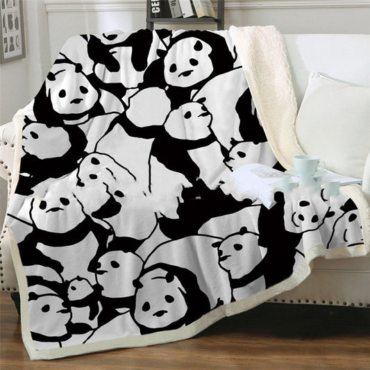 Panda Series Flannel Digital Printing Blanket