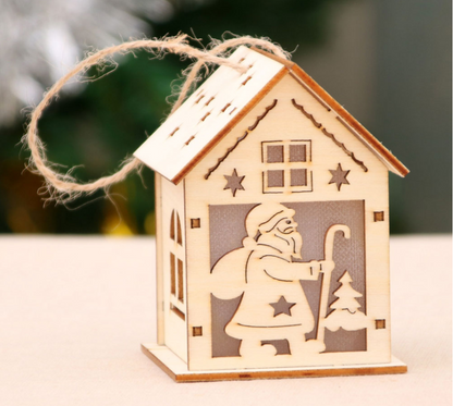 Christmas LED Light Wooden House