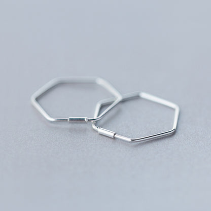 S925 Sweet Hexagon Earrings for Women