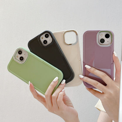 Candy Color Bracket Minimalist IPhone Case