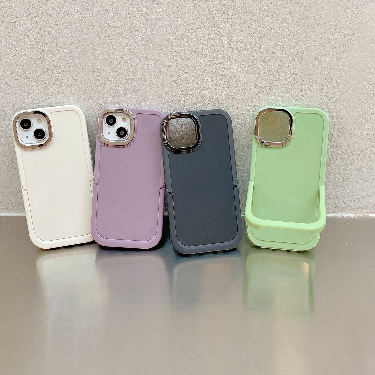 Candy Color Bracket Minimalist IPhone Case