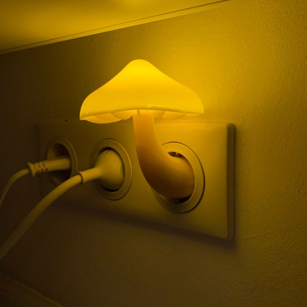 220V Sensor LED Mushroom Light Wall Socket Lamp