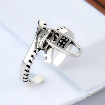 Fashion Geometric Zipper Ring