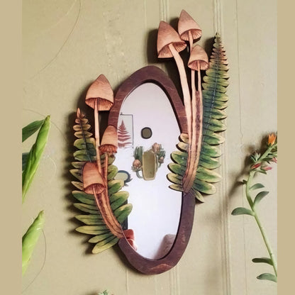 Mushroom Forest Mirror Home Decor