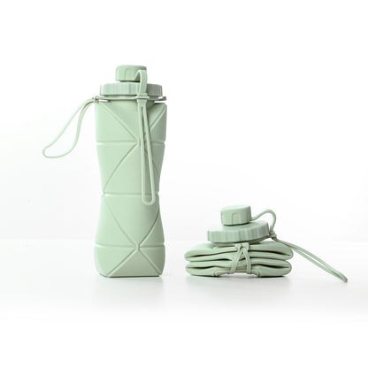 600ml Folding Silicone Portable Sports Water Bottle