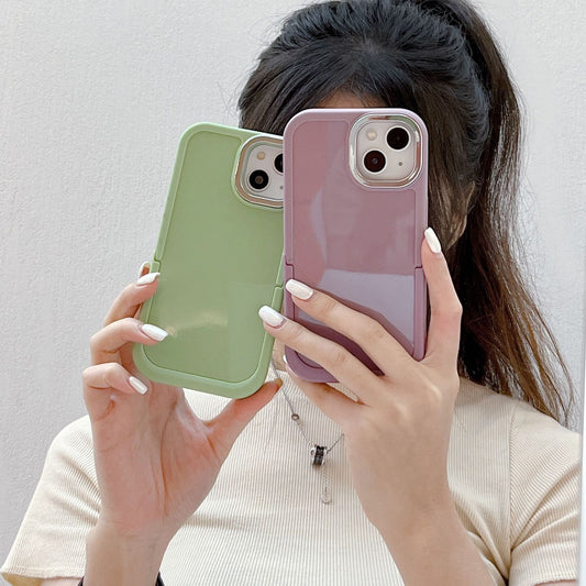 Candy Color Bracket Minimalist IPhone Case