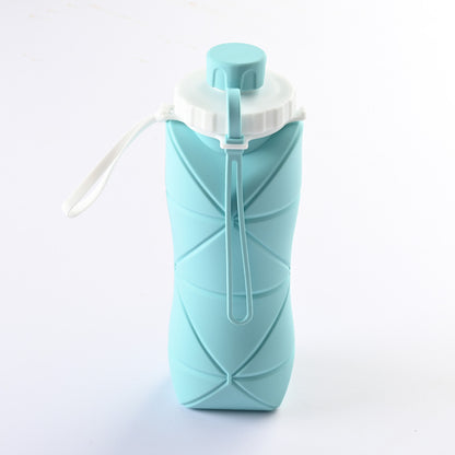 600ml Folding Silicone Portable Sports Water Bottle