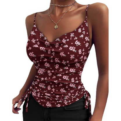 Spaghetti Strap V-Neck Camisole Shirt