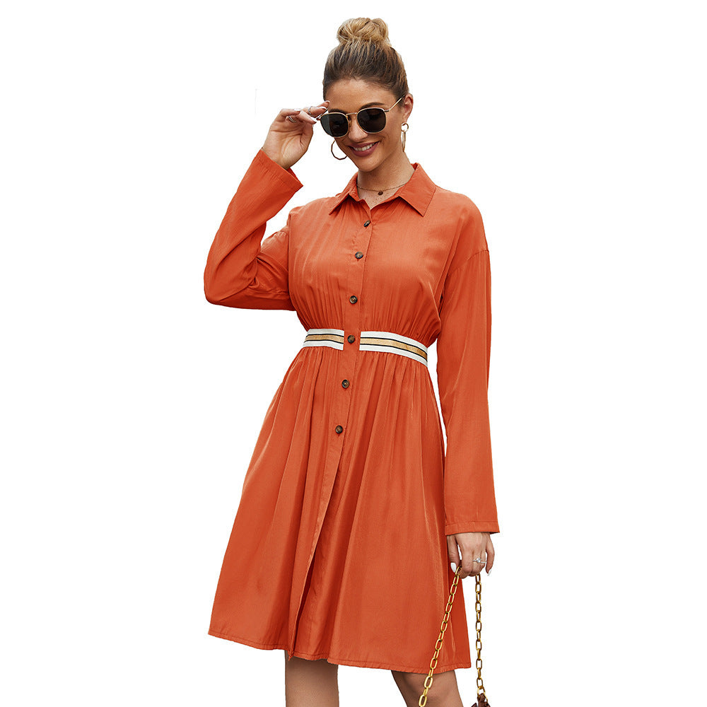 A-Line POLO Collar Skirt for Women