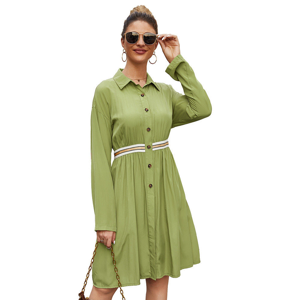 A-Line POLO Collar Skirt for Women