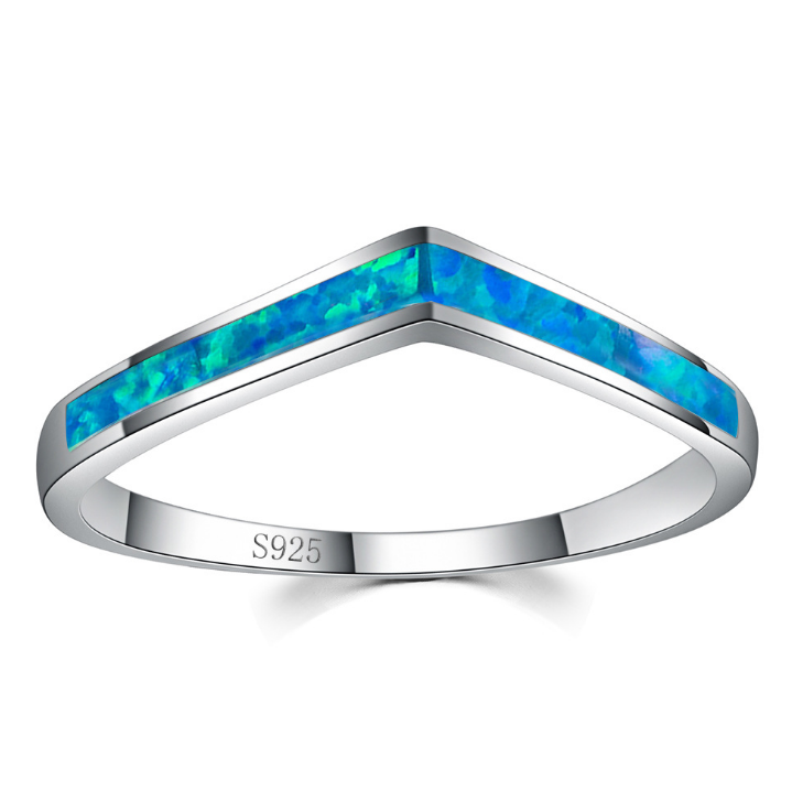 925 Sterling Silver Mystic Ocean Opal Ring