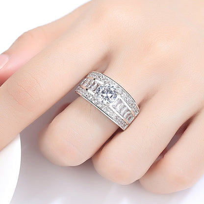 Korean Diamond Zircon Claw Heart Rings