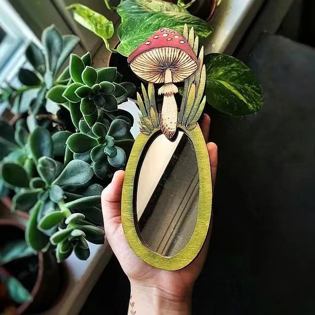 Mushroom Forest Mirror Home Decor