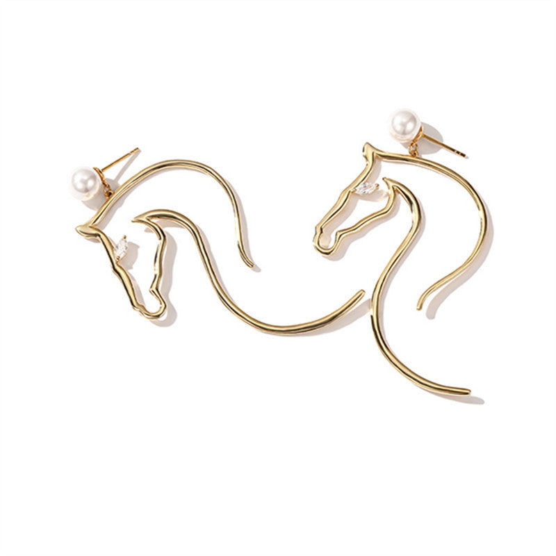 Fashion Horse Head Earrings for Women