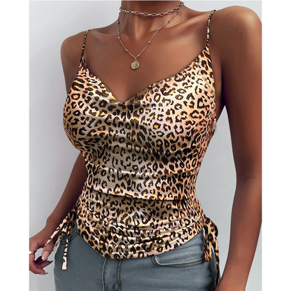 Spaghetti Strap V-Neck Camisole Shirt