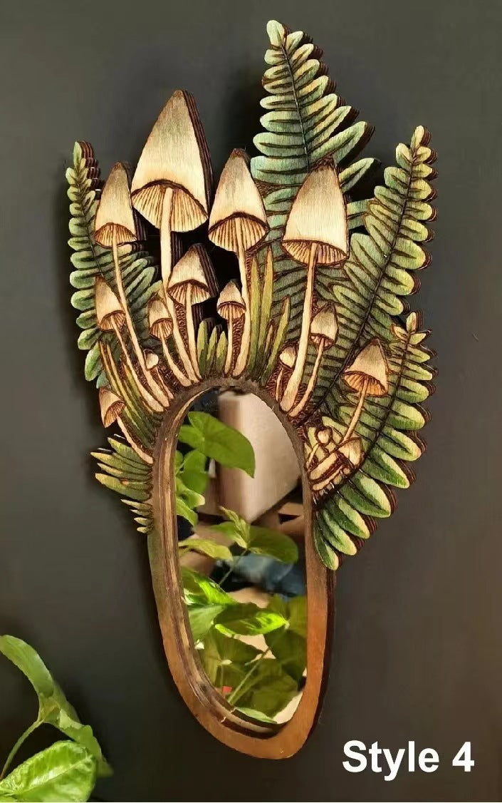 Mushroom Forest Mirror Home Decor