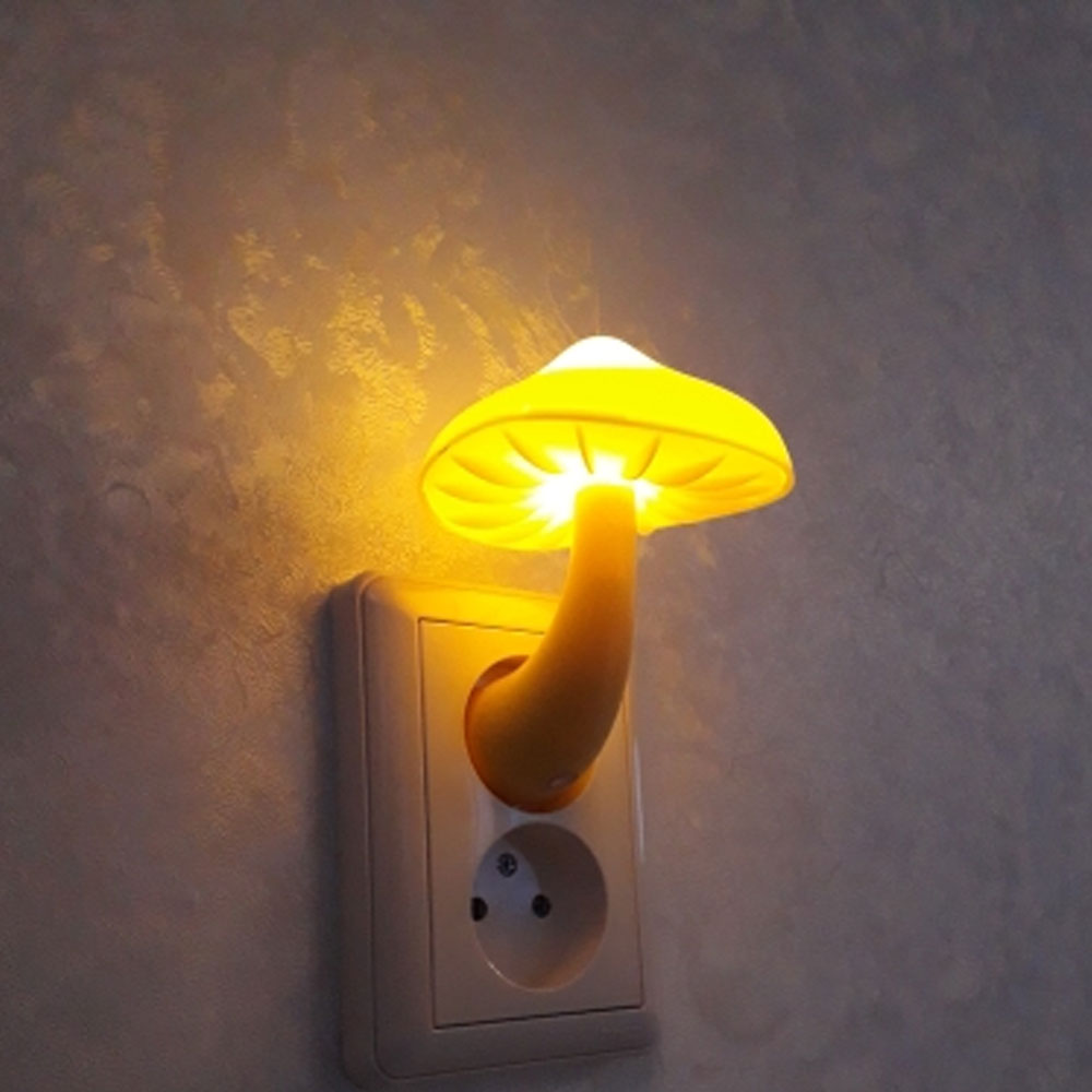 220V Sensor LED Mushroom Light Wall Socket Lamp