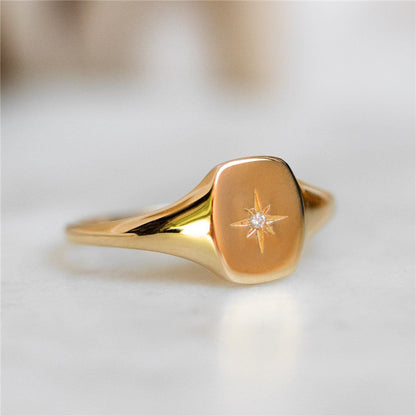 Hexagonal Star Seal Personality Rings