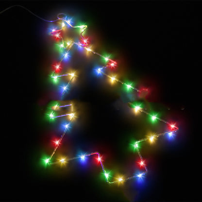 Wrought Iron Christmas Tree Shaped LED